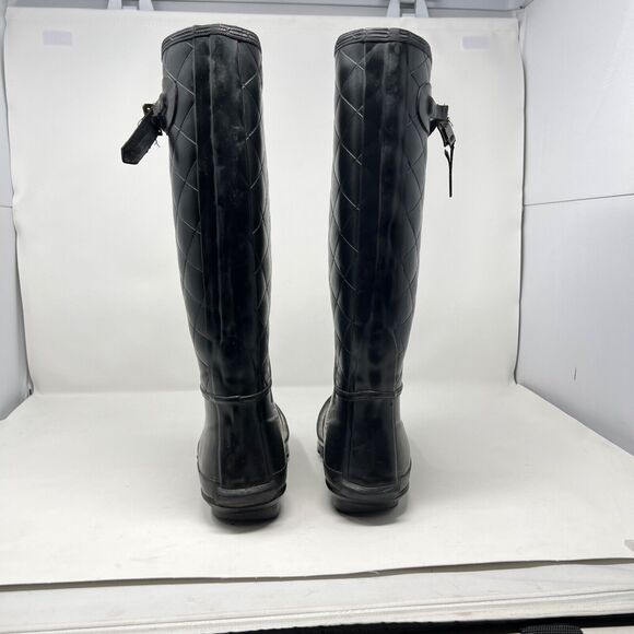 Barbour Black Quilted Winter Rain Boots - Picture 5 of 6